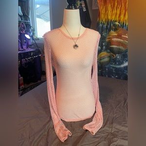 Widow pink fishnet shirt